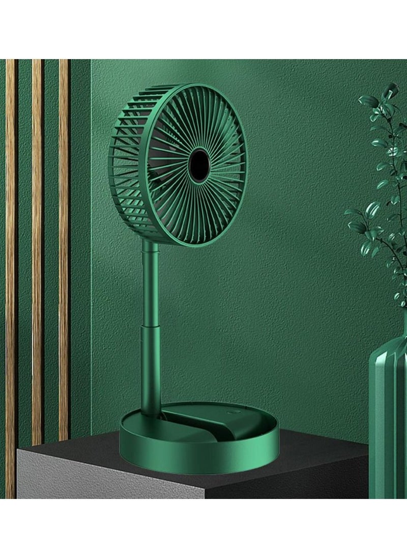 Rechargeable USB Table Fan Folding Electric Desk Fan Strong Wind 3 speed Adjustable Portable Storage Retractable Fan Desktop Telescopic Floor Foldable Student Summer Fan