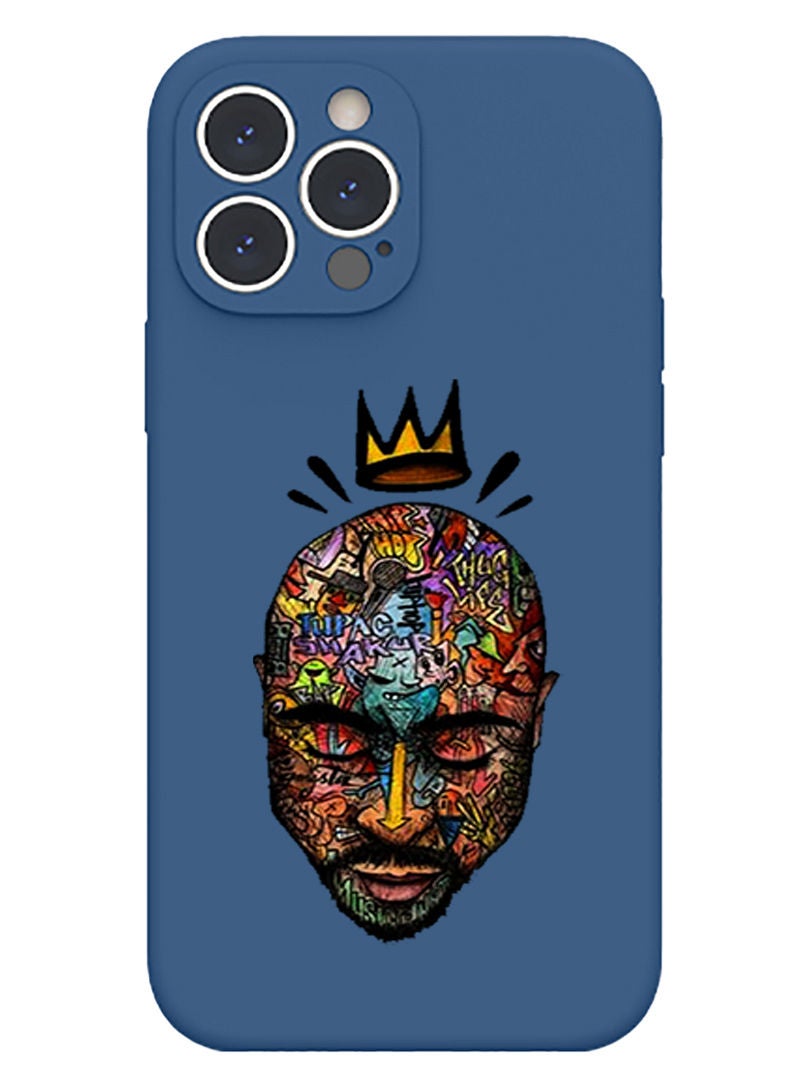 Theodor Protective Slim Fit Case Liquid Silicone Cover with Full Body Protection Anti-Scratch Shockproof Case For iPhone 12 Pro Max Blue  - Face copy - Image 1