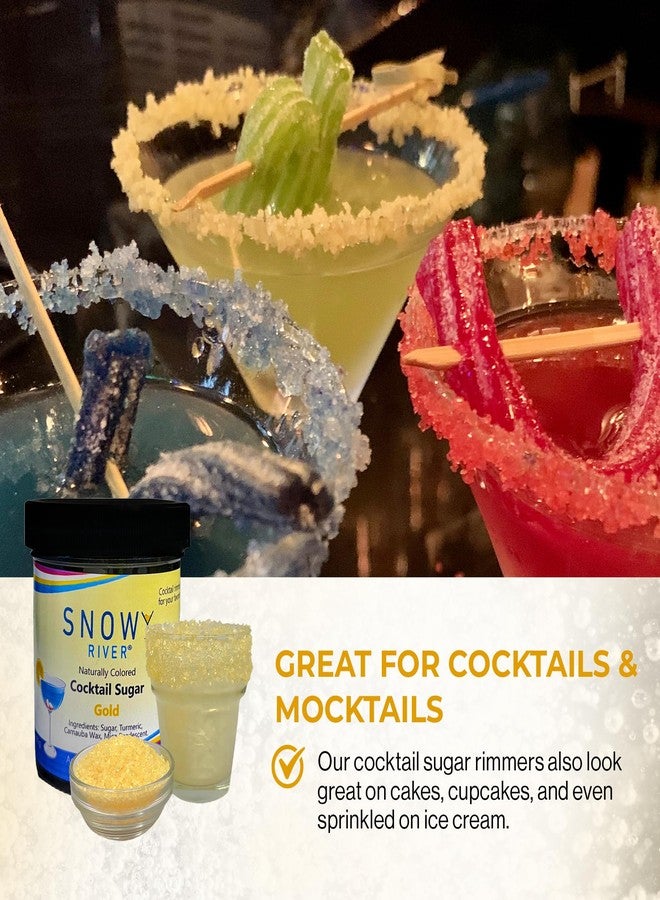 Snowy River Gold, Cocktail & Margarita Sugar Rimmer - Vibrant Naturally Colored Sugar for Cocktail Rimming, Baking & Decorating, Medium Crystal - 3oz - Image 5