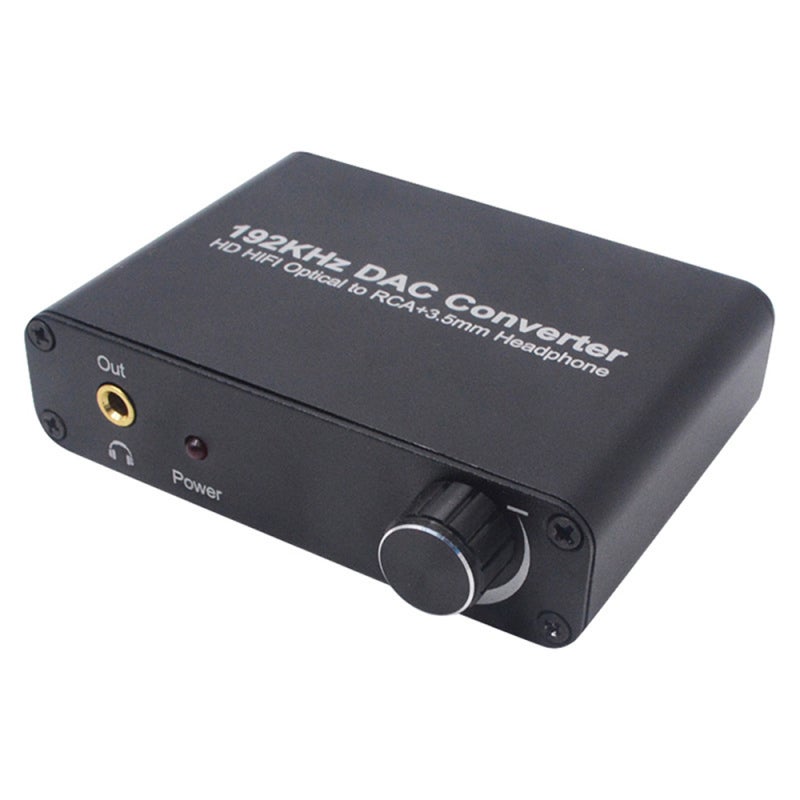 محول DAC: أسود، توصيل و تشغيل، محول إشارات صوت عالي الأداء - تحكم مستوى الصوت، توفير التوافق الواسع مع تلفزيونات الدقة العالية، مشغلات بلوراي، أجهزة ألعاب وأكثر - Image 1