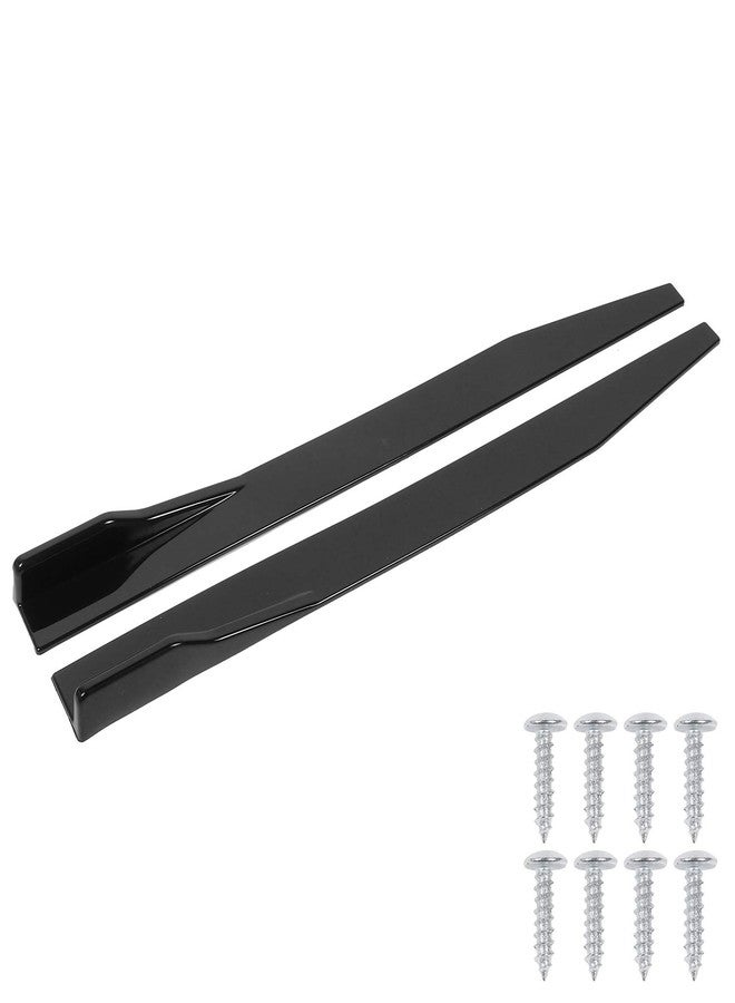 Ymiko Polypropylene Wing Spoiler Side Skirt Winglet Diffuser 2pcs Car Side Skirt Splitter Lip Winglet Diffuser Universal 120cm/47.2in Glossy Black - Image 1