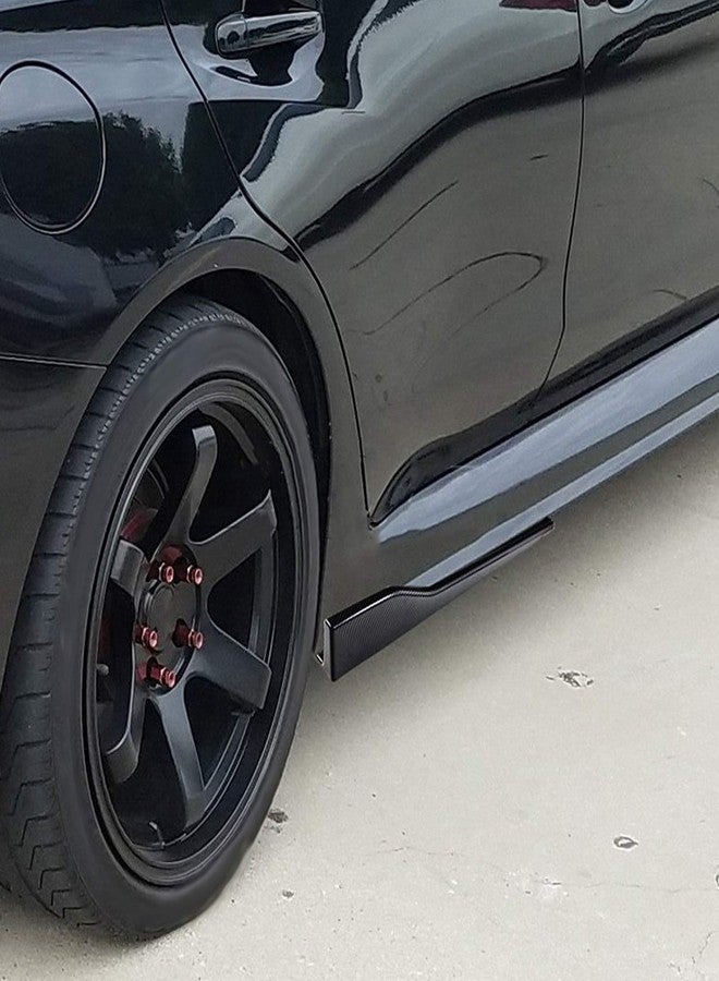 Ymiko Polypropylene Wing Spoiler Side Skirt Winglet Diffuser 2pcs Car Side Skirt Splitter Lip Winglet Diffuser Universal 120cm/47.2in Glossy Black - Image 5