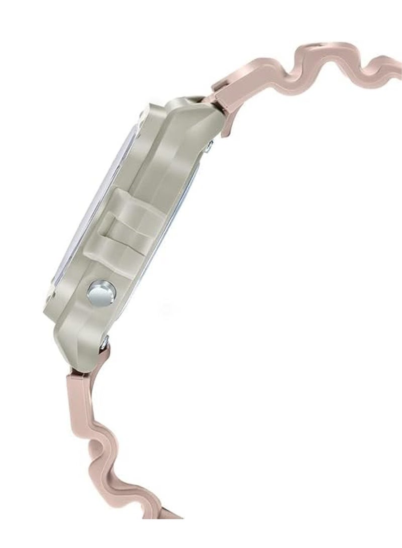 CASIO ساعة معصم رقمية من الراتنج بشكل سداسي للجنسين W-218HC-4A2VDF - 44 مم - وردي - Image 3