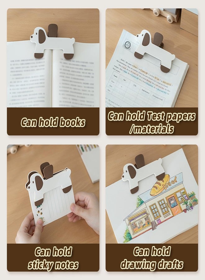 TNDCKP Strong Book Clip Lovely Dog Book Page Holder Clips, Page Holders Book Reading Opener Accessories, Multifunctional Practical Book Clips Transparent Portable Reading Book Page Holders - Image 5