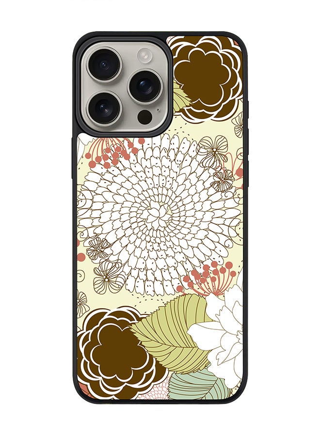 Stylizedd For iPhone 16 Pro Max Case [Compatible with MagSafe] Slim Magnetic cover Phone Case iPhone 16 Pro Max -Blooming Flower - Image 1