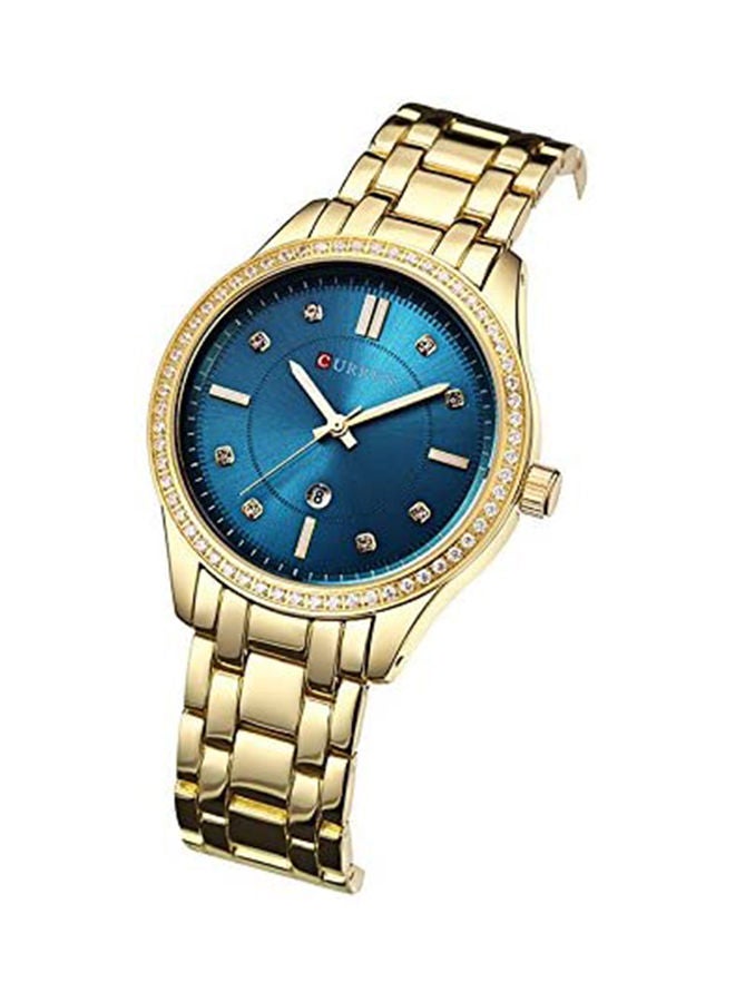 NIBEMINENT Women's Water Resistant Alloy Analog Watch 9010 - 30 mm Gold - Image 2