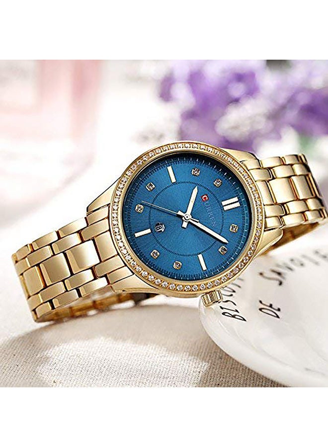 NIBEMINENT Women's Water Resistant Alloy Analog Watch 9010 - 30 mm Gold - Image 4