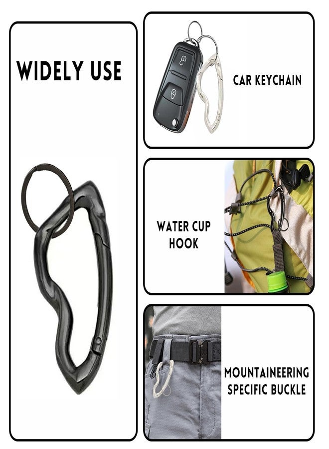 Solaviya Cute Y2K Carabiner Keychain Clips Irregular Cool Multi-Use Large Heavy Duty Carabiner Hook Key Ring Outdoor Accessories Buckle - Image 4