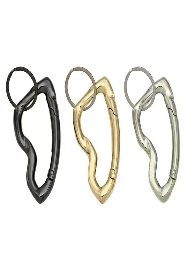 Solaviya Cute Y2K Carabiner Keychain Clips Irregular Cool Multi-Use Large Heavy Duty Carabiner Hook Key Ring Outdoor Accessories Buckle - Image 1