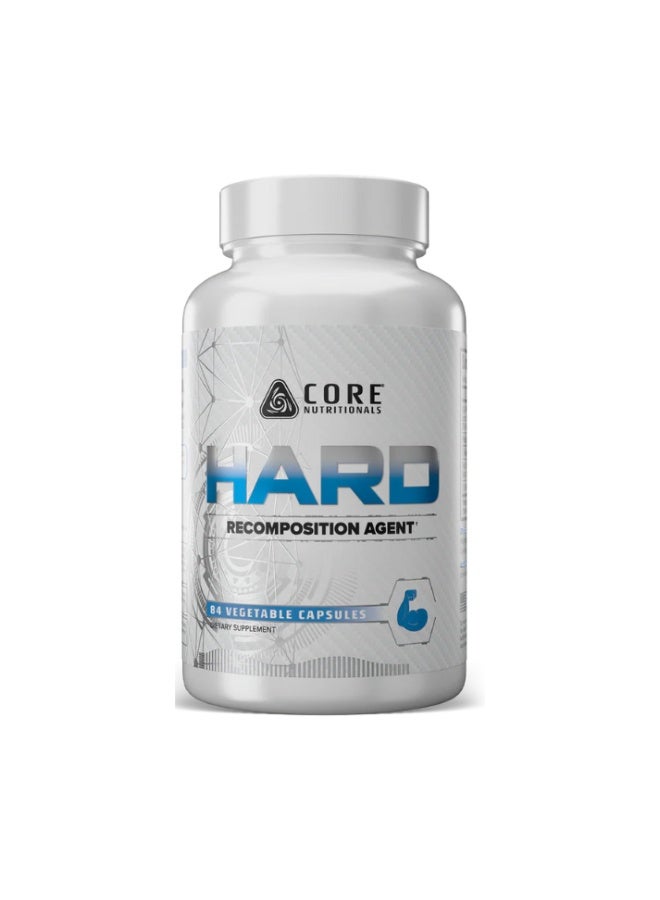 HARD Advanced Recomposition & Hardening Supplement, Hormonal Balance, Lean Muscle Definition & Cortisol Support - 84 Veg Capsule