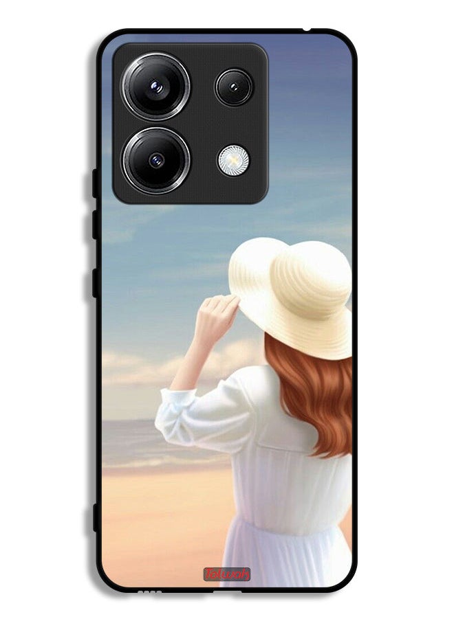 Tolwak Xiaomi Redmi Note 13 Pro 5G Protective Case Cover Hat Girl Standing  - Image 1