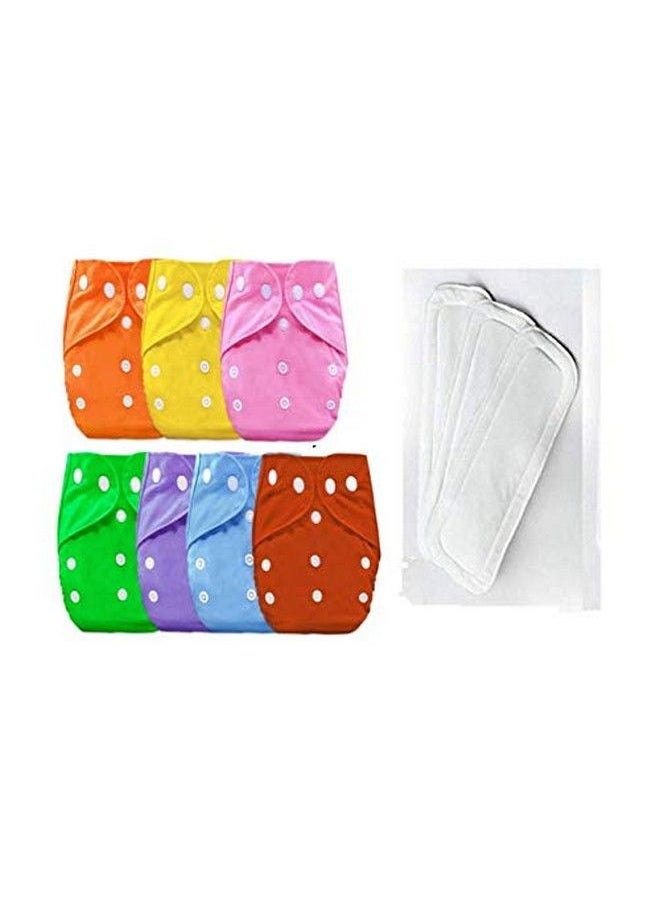 Chinmay Kids Combo Of Reusable Baby Washable Cloth Diaper Nappies With Multi Layered Micro Fibre Baby Insert Pads (Set Of 2) (Assorted Colours) (Multi)  - Image 2