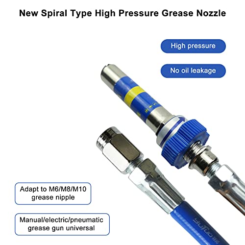YUANTUO High Pressure Grease Coupler, Grease Fittings Extensions, 8th Generation Heavy-Duty Grease Gun Coupler Fits All Grease Guns, Quick Lock and Release Grease Gun Tip Adapter - Image 5