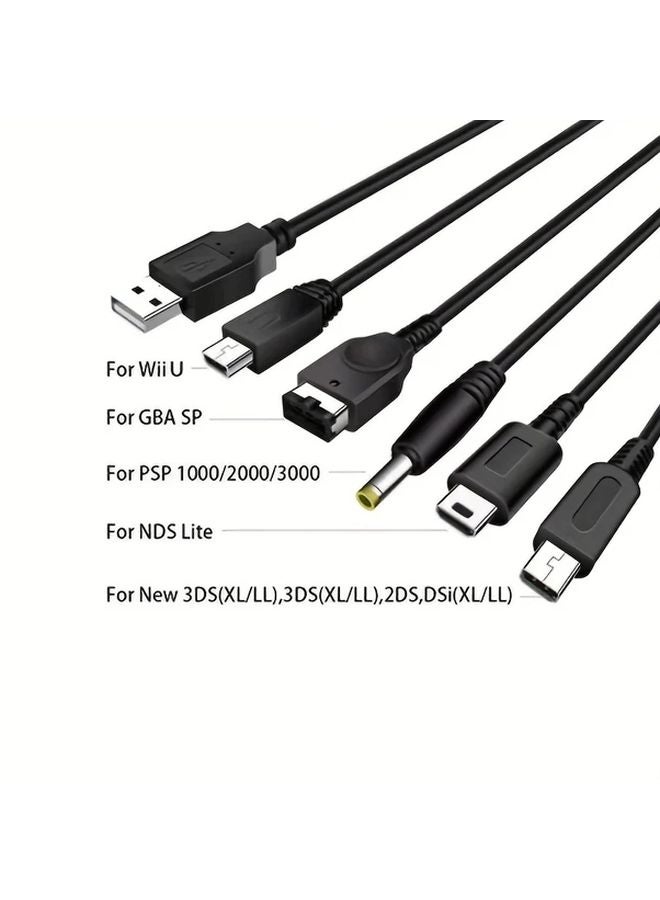 كابل شحن USB 5 في 1 بطول 3.9 قدم لأجهزة SP و3DS وNDSLITE وWII U وPSP وGBASP وNDSi - Image 5