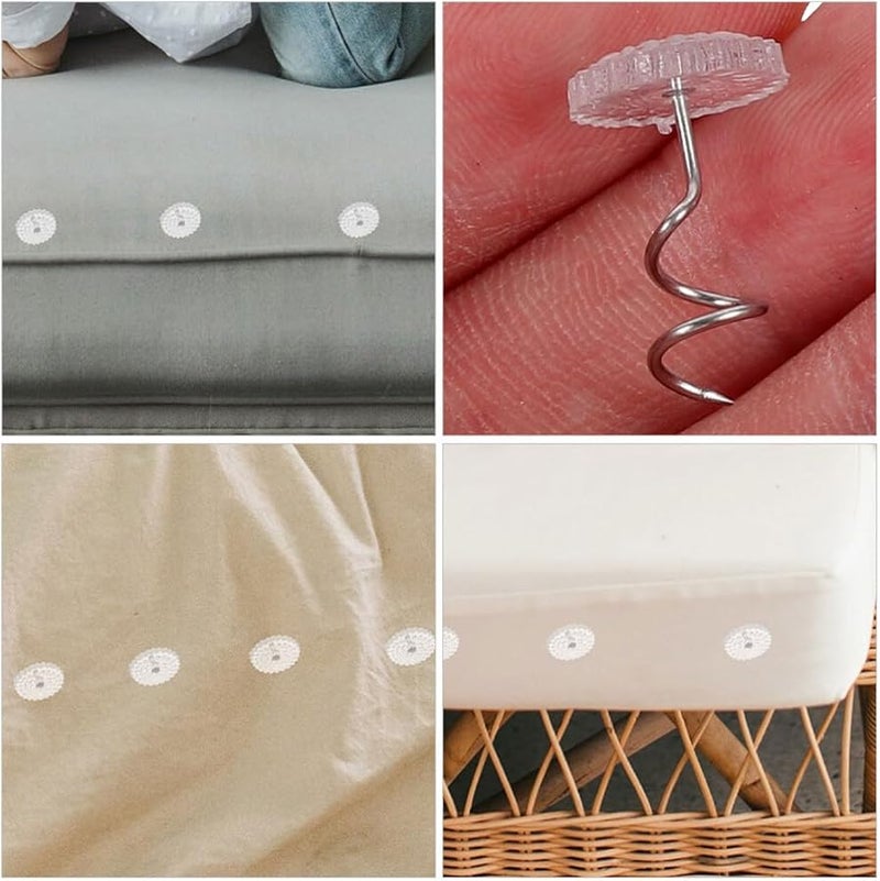 Transparent Spiral Sofa Tacks 50pcs for Upholstery Bed Skirts and Home Decor Crafts - Image 4