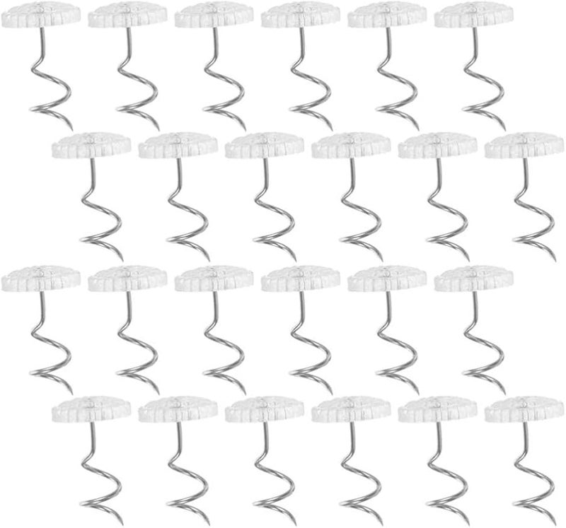 Transparent Spiral Sofa Tacks 50pcs for Upholstery Bed Skirts and Home Decor Crafts - Image 1
