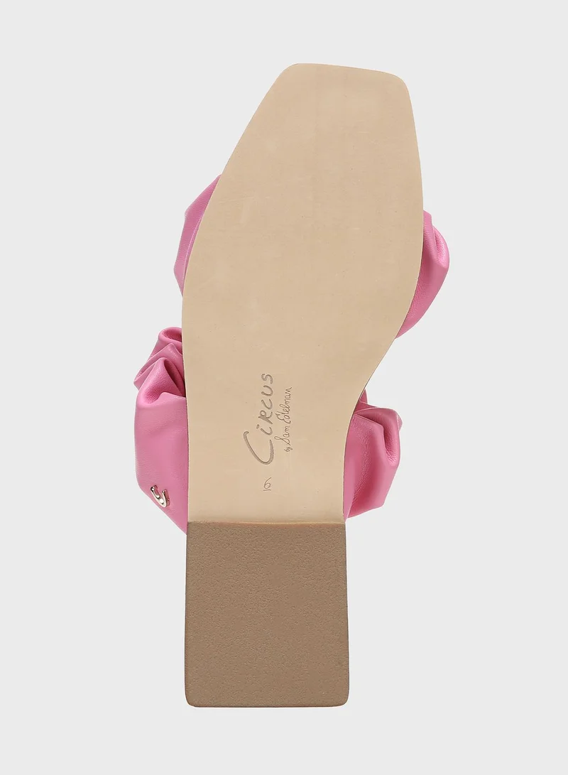 Circus NY Ruched Strap Flat Sandals