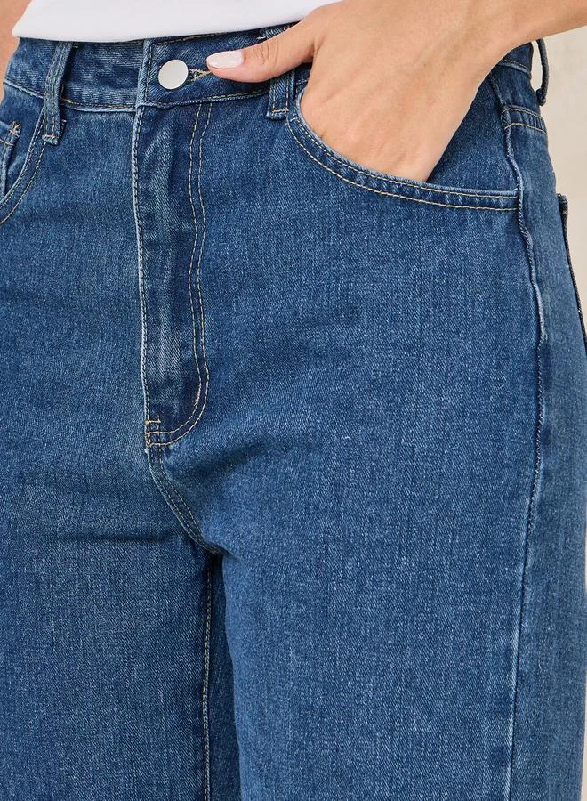 ستايلي Basic Straight Fit Jeans with Pockets