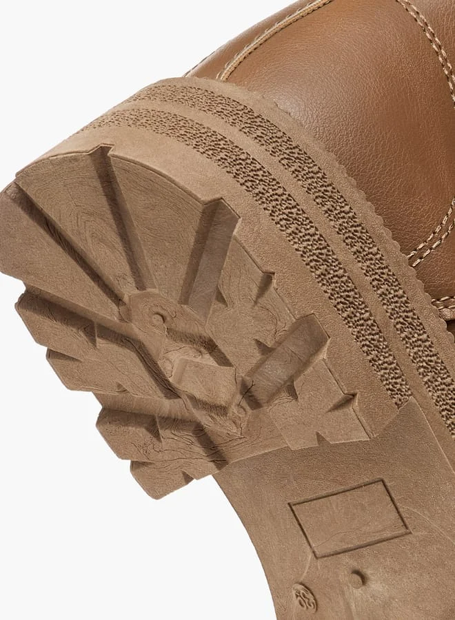 Flora Bella By Shoexpress Women Solid Ankle Boots with Zip Closure