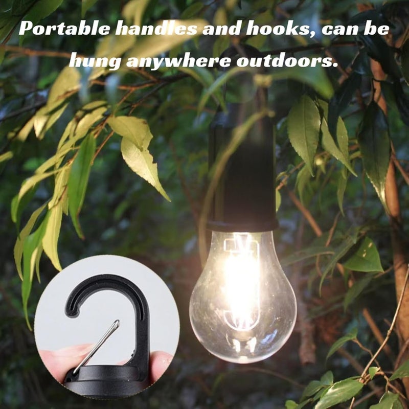 coku Solar Powered Rechargeable Emergency LED Light Bulb, Portable Waterproof Hanging Camping Lantern with 3 Modes & USB Charging, Outdoor Tent Lights for Hiking, Car, Household, Traveling (Pack 10) - Image 4