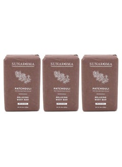 SUNAROMA Sunaroma Soap Bar Patchouli 8 Ounce 236ml 3 Pack 