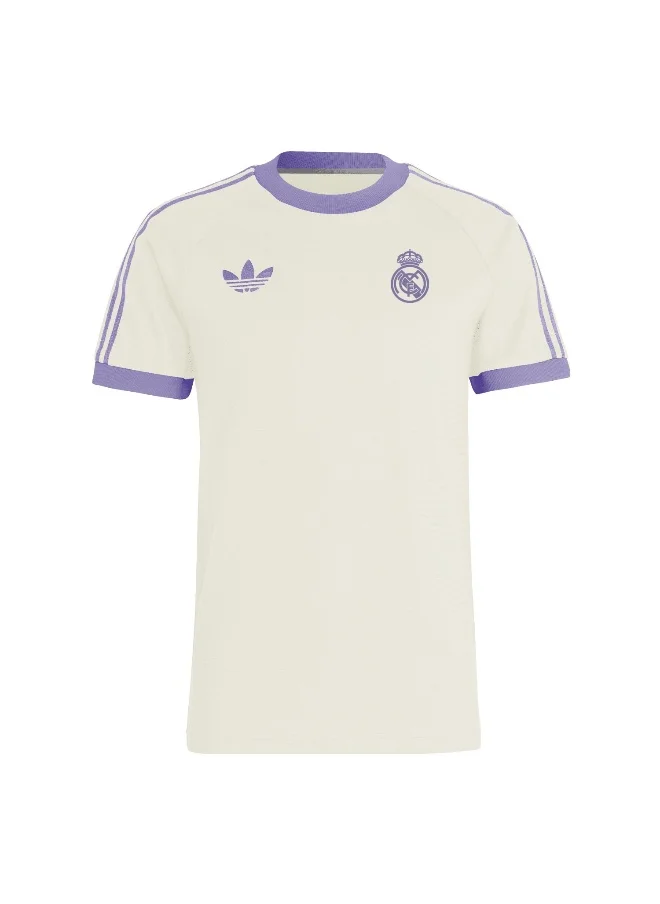 اديداس Adidas Real Og 3S Tee White Football T-Shirts For Men Xs