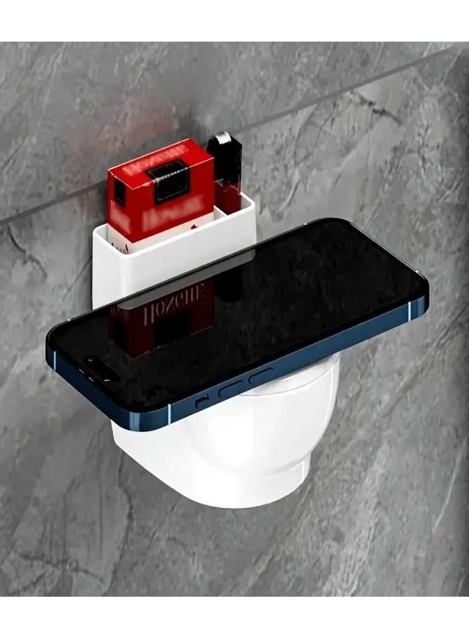 Generic Stylish Wall-Mounted Ashtray with Lid – Rectangular Metal & Plastic Design, Ideal for Bathroom Use, No Electricity Required  - Image 4