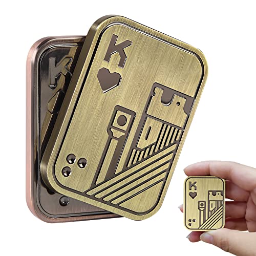 ITOKEY Metal Fidget Toys EDC Fidget Slider Poker Push Card Cool Office Toy for Men Anxiety Autism ADHD Gifts for Adults Teens Valentines Day Gift - Image 1