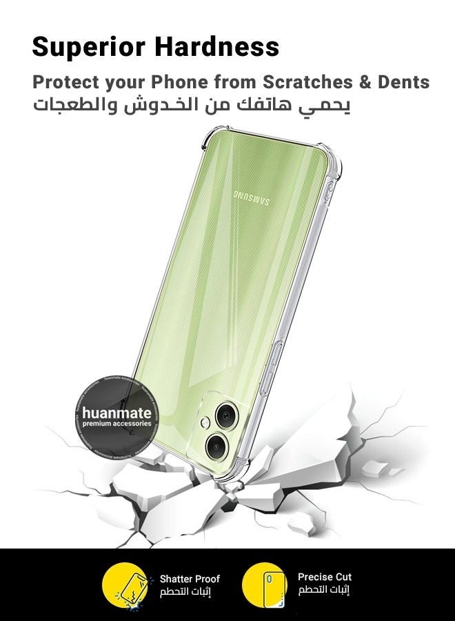 huanmate Samsung Galaxy A05 Shock Proof Case Cover - Ultra Clear, Durable & Accurate Cut-outs - Scratch, Dust & Smudge Protection - Clear Silicon Back Cover for Samsung Galaxy A05 - Image 4