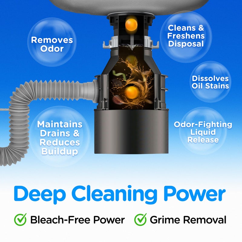 Compac Home Plink Garbage Disposal Cleaner and Deodorizer 60ct VALUE PACK - Orange - Image 3