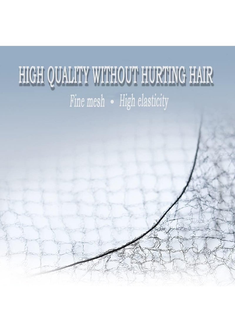 10 Pcs Invisible Hair Net - Elastic Edge Mesh Hair Bun Holder for Dance Gymnastics Women Girls Black - Image 3