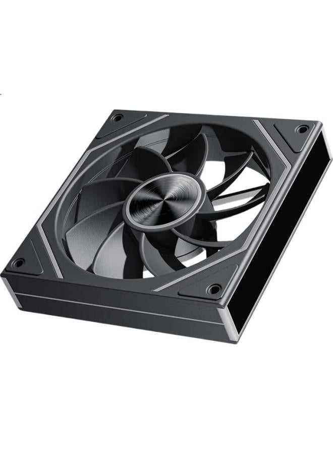 aigo مروحة صندوق الكمبيوتر Aigo Aurora Z13 Pro سوداء شفرة عكسية Argb 5V3 دبوس مزامنة اللوحة الأم 12 سم/تحكم في درجة الحرارة PWM/مرآة لانهائية - Image 3