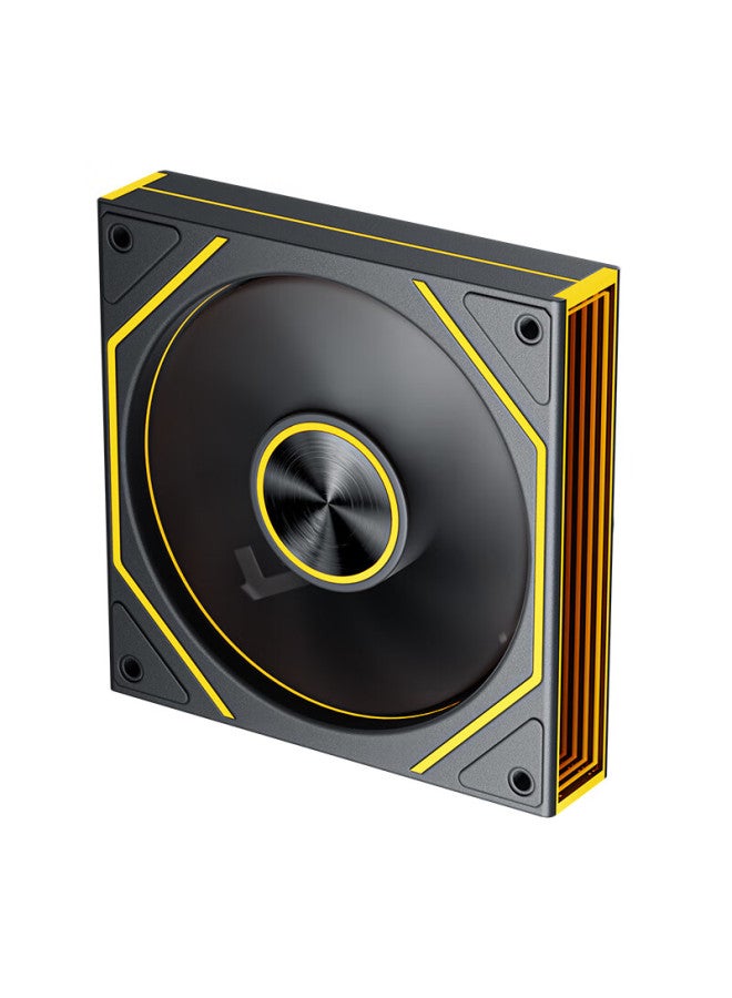 aigo مروحة صندوق الكمبيوتر Aigo Aurora Z13 Pro سوداء شفرة عكسية Argb 5V3 دبوس مزامنة اللوحة الأم 12 سم/تحكم في درجة الحرارة PWM/مرآة لانهائية - Image 4