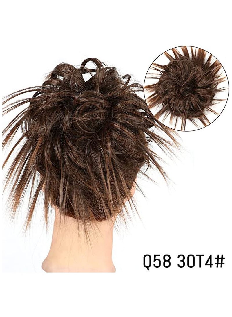Estelle Messy Cocktail Bun hair bun hair bang hair extension elastic hair ban Hair Piece Hair Tousled Updo Hair Extensions Hairpiece Synthetic Hair Extensions Scrunchies Hairpiece for Women #30T4 - Image 2