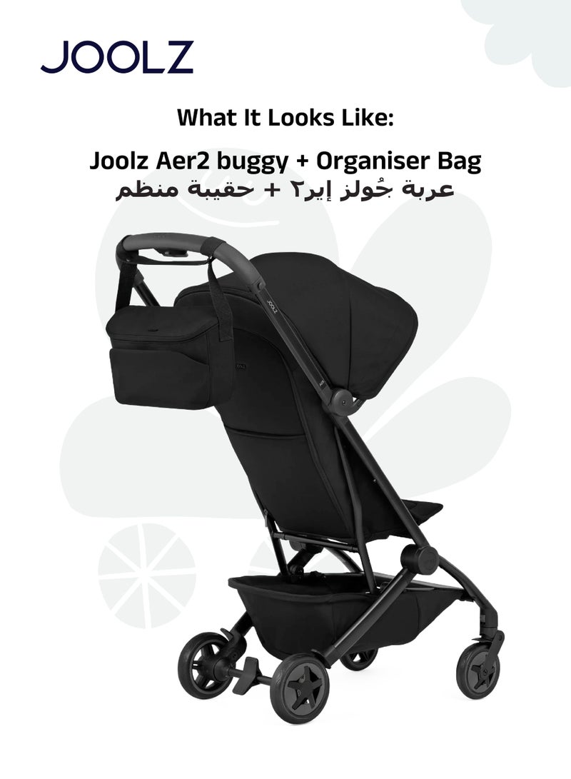 JOOLZ Aer² Ultra-Compact Lightweight Buggy | Space Black + Organizer Bag | One-Hand Fold | Newborn to Toddler | Airplane Compatible | 45x52x105 cm - Image 5