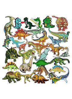 32 PCS Embroidered Patches Dinosaur Sew On/Iron On Patch Applique Dinosaurs Appliques Stickers for Clothes Dress Hat Jeans DIY Accessories