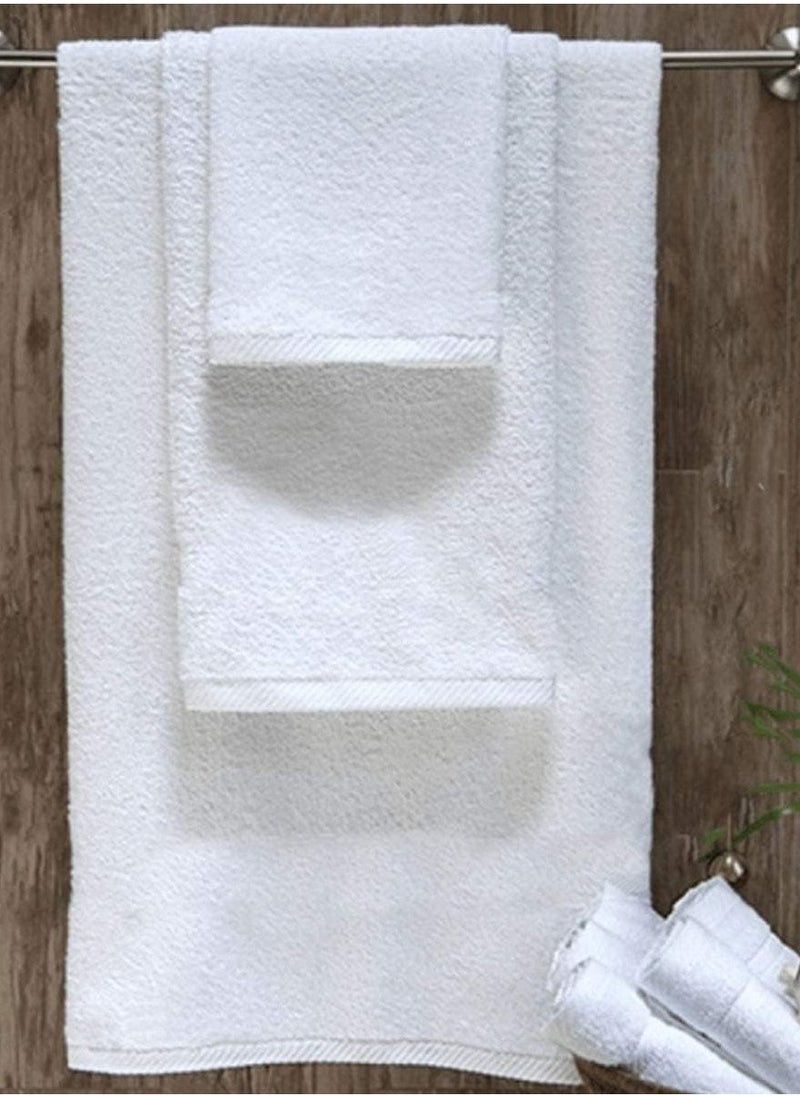 1Chase Premium SPA,GYM,POOL, SALOON Towels .100% Cotton Bath Towel Pack of 3, 70x140Cm,650 GSM White  - Image 2