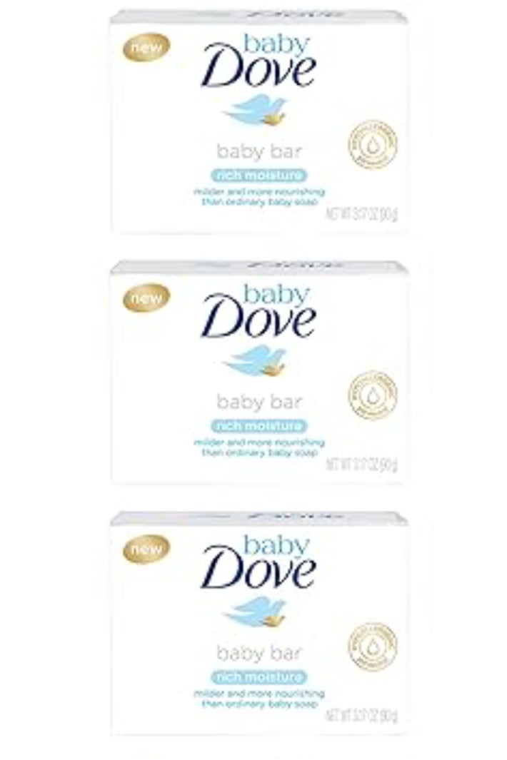 قطعة صابون للأطفال من دوف ريتش مويستشر 75 جرام عبوة من 3 قطع