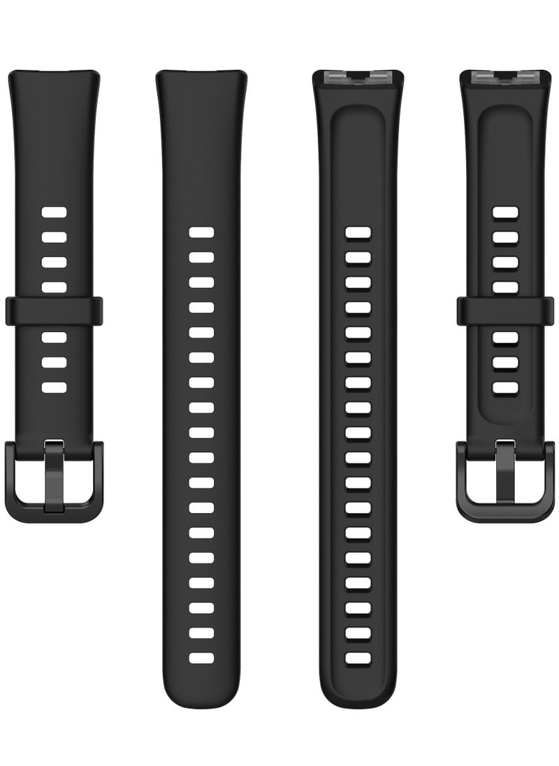 Youque TPU Sport Watch Strap/Watchband Compatible with Huawei Band 8/HUAWEI Band 9 Black  - Image 4