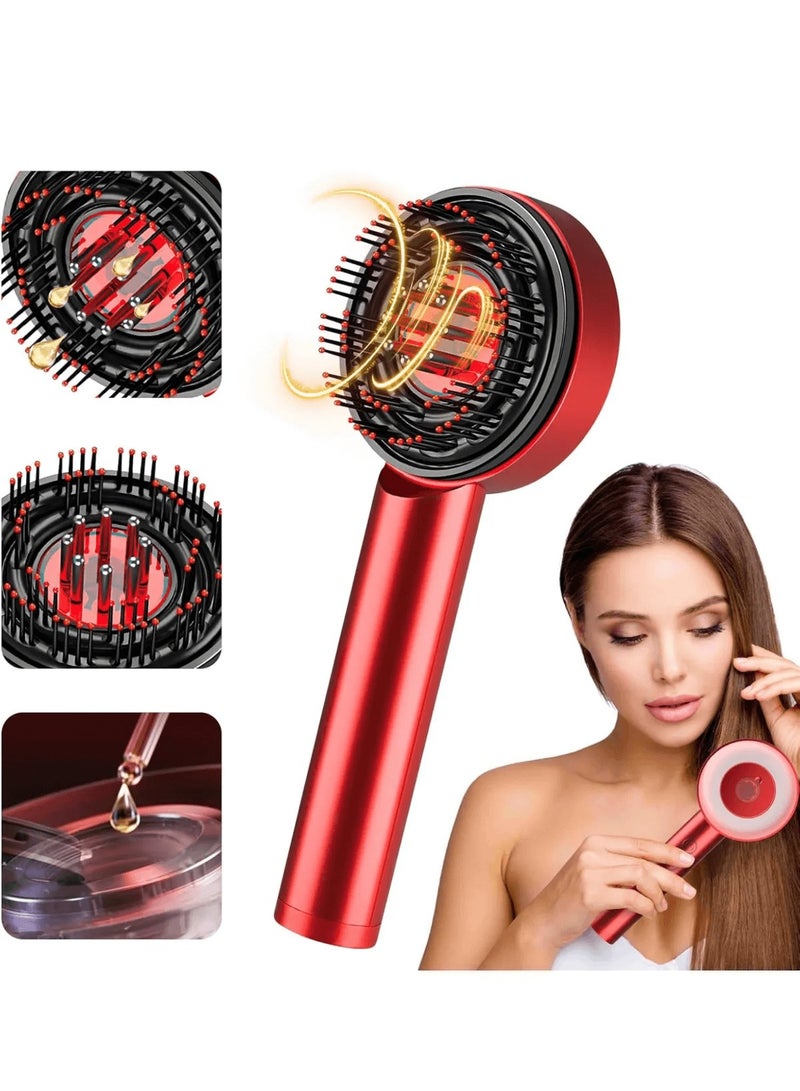 أونليماي فقط جهاز تدليك فروة الرأس الكهربائي مع EMS والعلاج بالضوء الأحمر لنمو الشعر - مشط توزيع زيت الشعر، جهاز تدليك عميق محمول للعناية بفروة الرأس والاسترخاء وتسكين الألم ومنع تساقط الشعر (أحمر) - Image 1