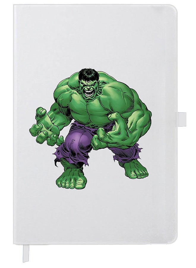 Theodor Designer A5 Thick White Hardcover Notebook Hulk - Image 1