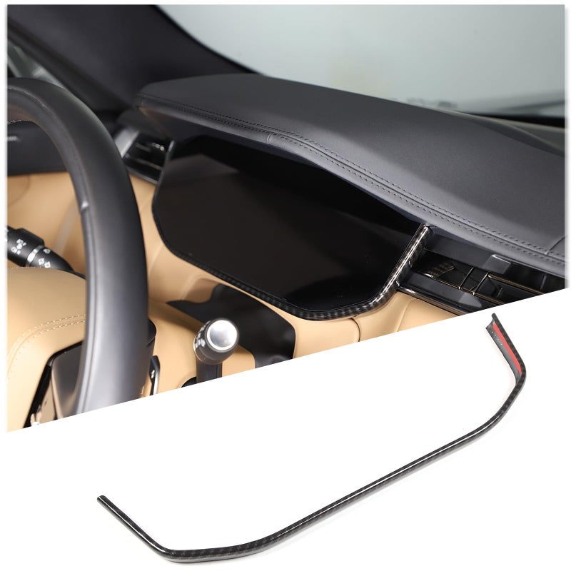 Heutamo Car Dashboard Meter Frame Cover Trim Compatible with Land Rover Range Rover SportVogue Accessories 2023 2024 Dashboard Side Meter Panel Frame Cover Trim Carbon Fiber Pattern