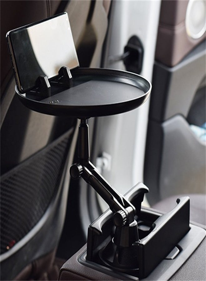 Generic Dining Table For Car with Phone Holder & Food Storage Rack for Travel, Car Table Tray  - Image 2