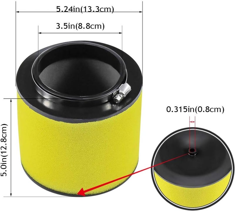 SOLLON Air Filter Foreman 500 17254-HN1-000 for Honda Foreman 500 Rubicon 500 TRX500F TRX500FA TRX500FM Rancher 420 TRX420 TRX420FA1 Rincon 650 TRX650FA Sportrax 400 TRX400EX TRX400X - Image 2