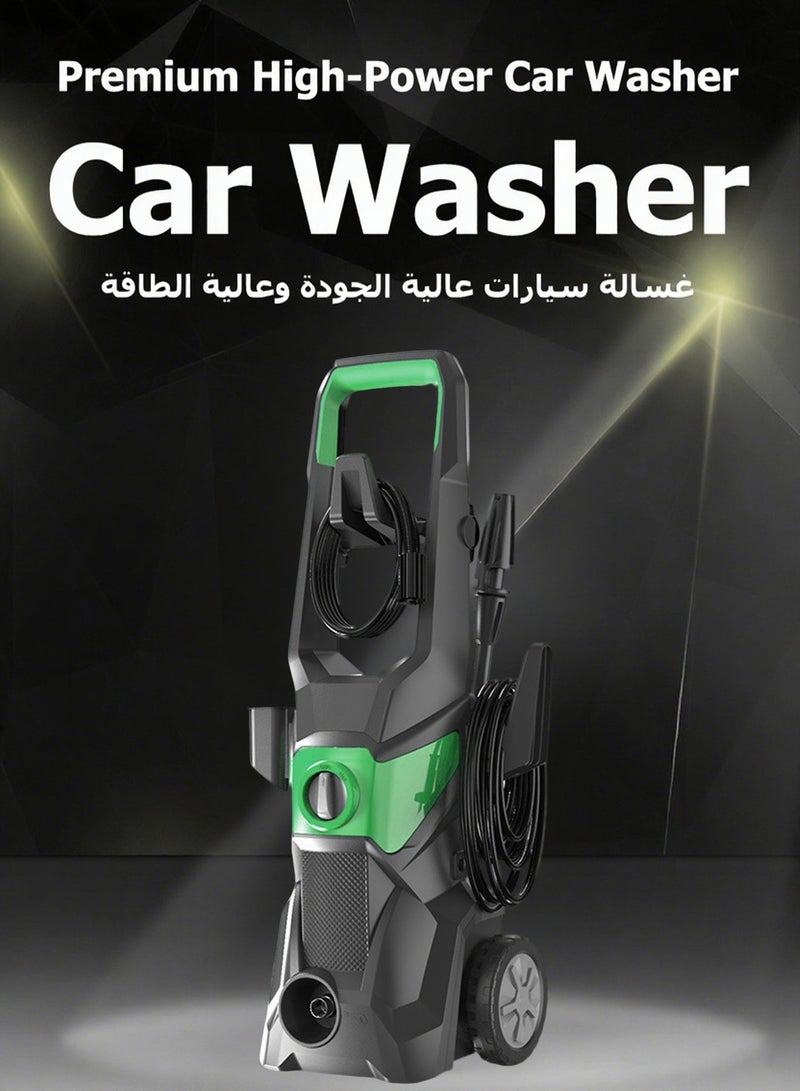 WEMART Electric Pressure Power Washer 1600W,2.5 Gpm Electric Pressure Washer With Foam Spray Bottle,35-Ft Gfci Water-Safe, Power Cord,Suitable For Car/Fence/Driveway/Patio/Home Cleaning,Green - Image 2