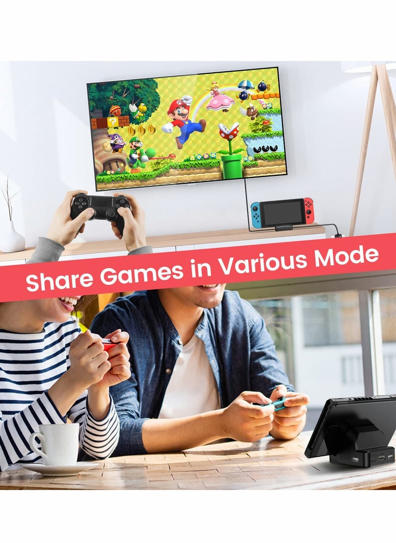 Captaintech Portable TV Docking Station for Switch - Features PD Protocol, Cooling Fan, and USB 3.0 Port for Enhanced Performance and Convenience.  - Image 5