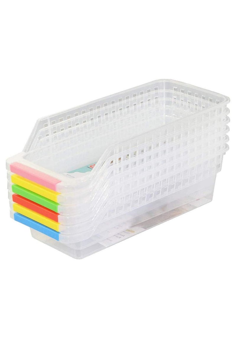 SKY-TOUCH 4PCS Refrigerator Organizer Baskets, Ideal for Fridge and Freezer Organization and Counter Food Containers, Assorted Colors - Image 1