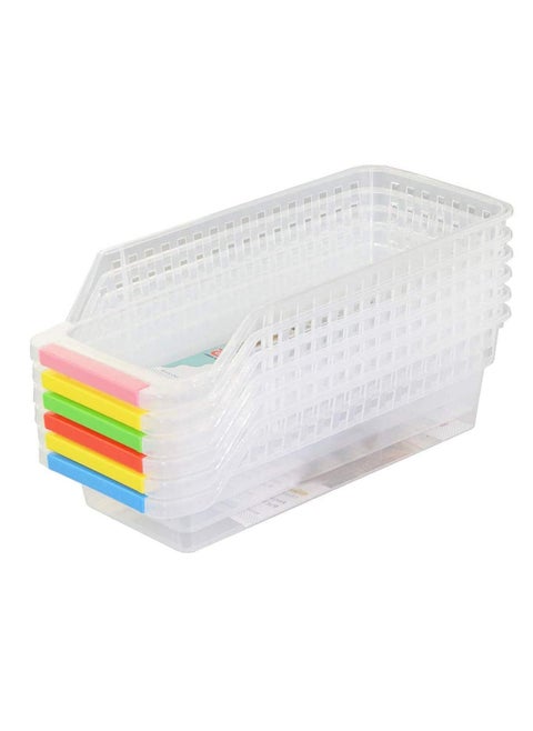 4PCS Refrigerator Organizer Baskets, Ideal for Fridge and Freezer Organization and Counter Food Containers, Assorted Colors