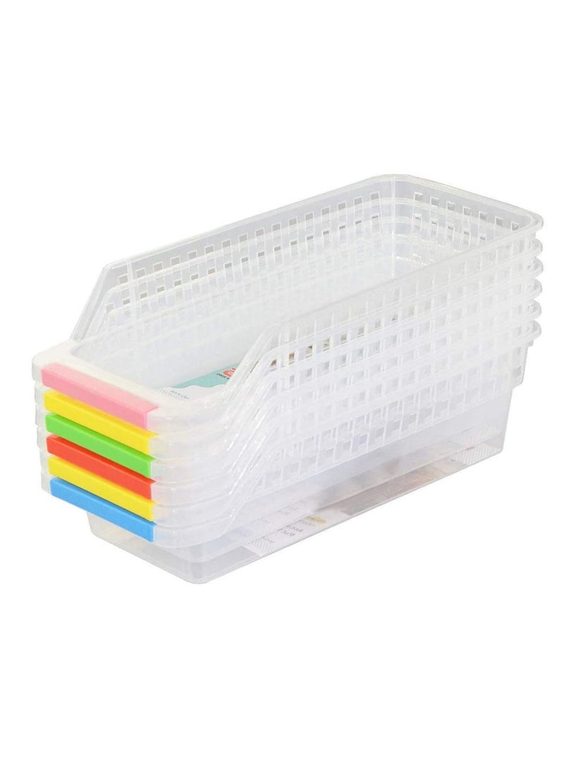SKY-TOUCH 4PCS Refrigerator Organizer Baskets, Ideal for Fridge and Freezer Organization and Counter Food Containers, Assorted Colors  - Image 1