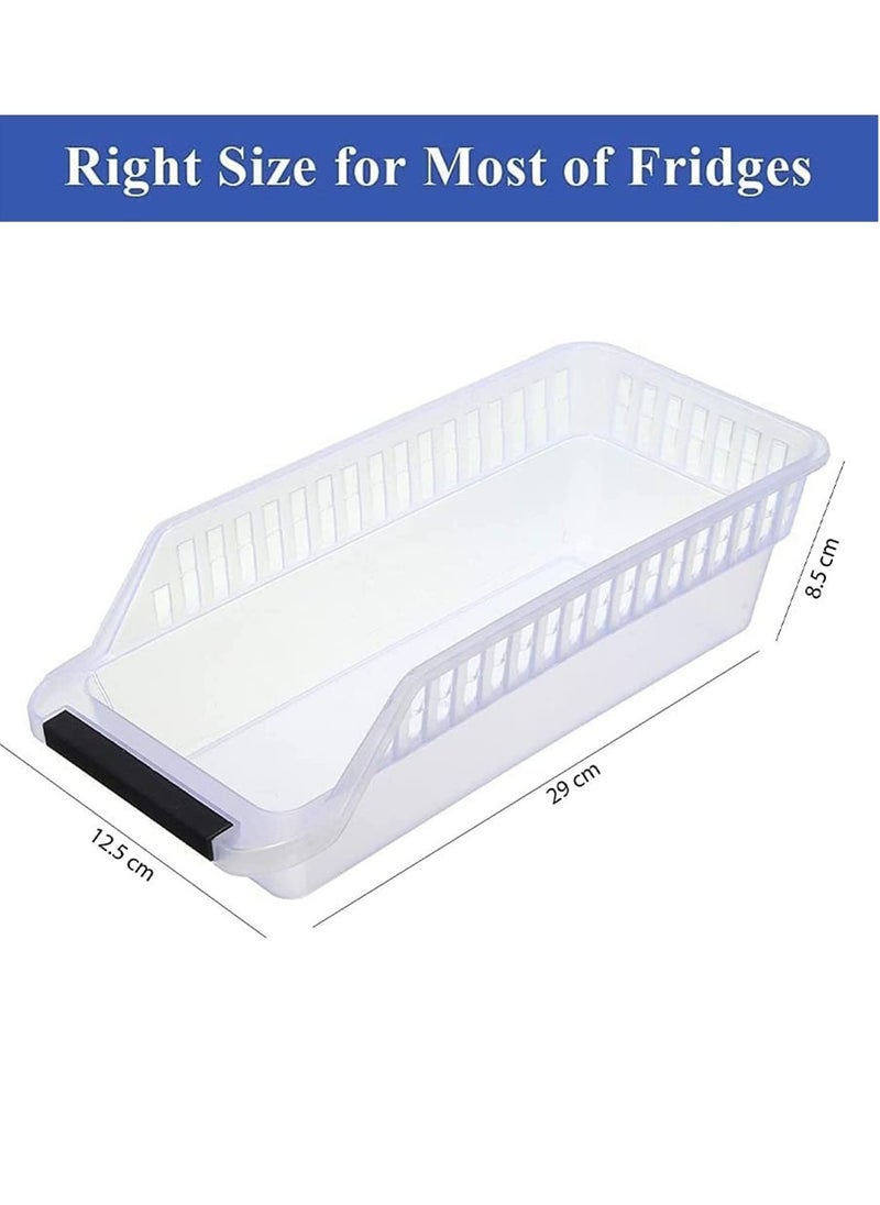 SKY-TOUCH 4PCS Refrigerator Organizer Baskets, Ideal for Fridge and Freezer Organization and Counter Food Containers, Assorted Colors  - Image 5